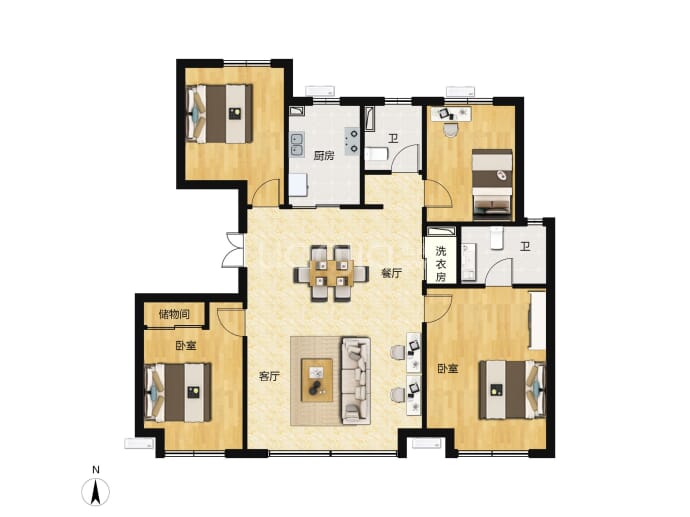 越秀天恒.怀山府--建面 139m²