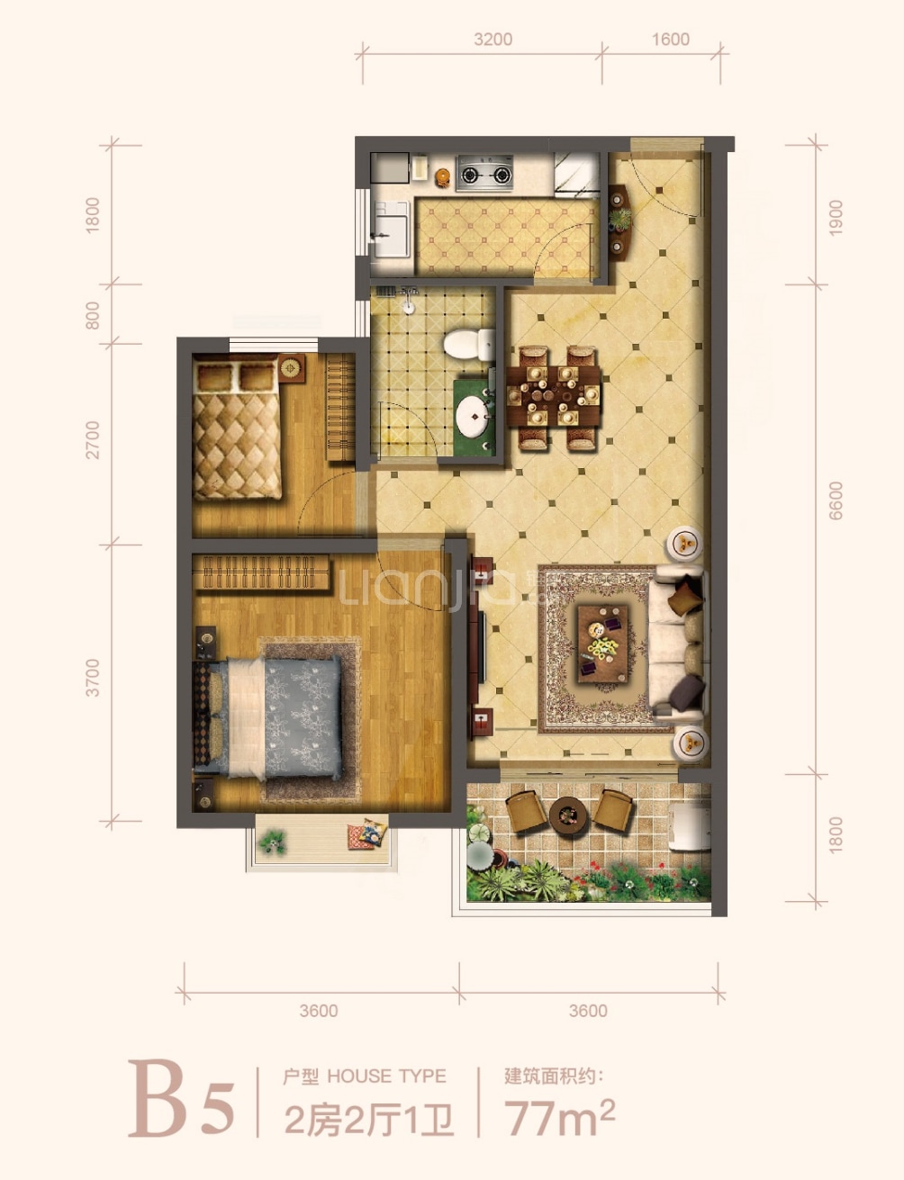 海城时代广场户型图(链家网)