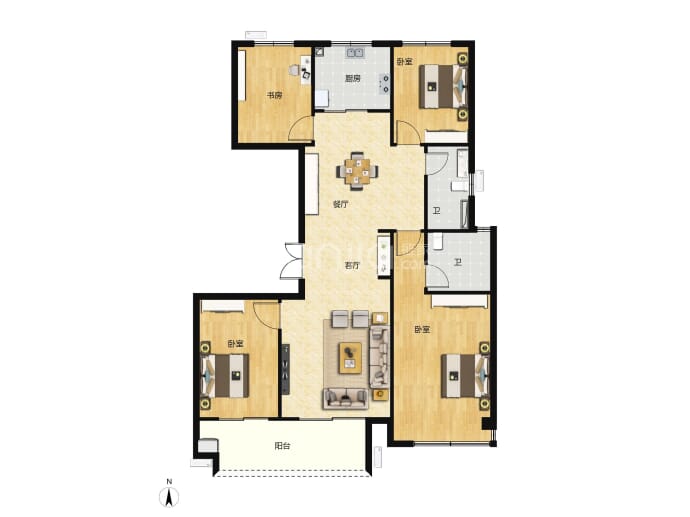 正弘璟云筑--建面 143m²