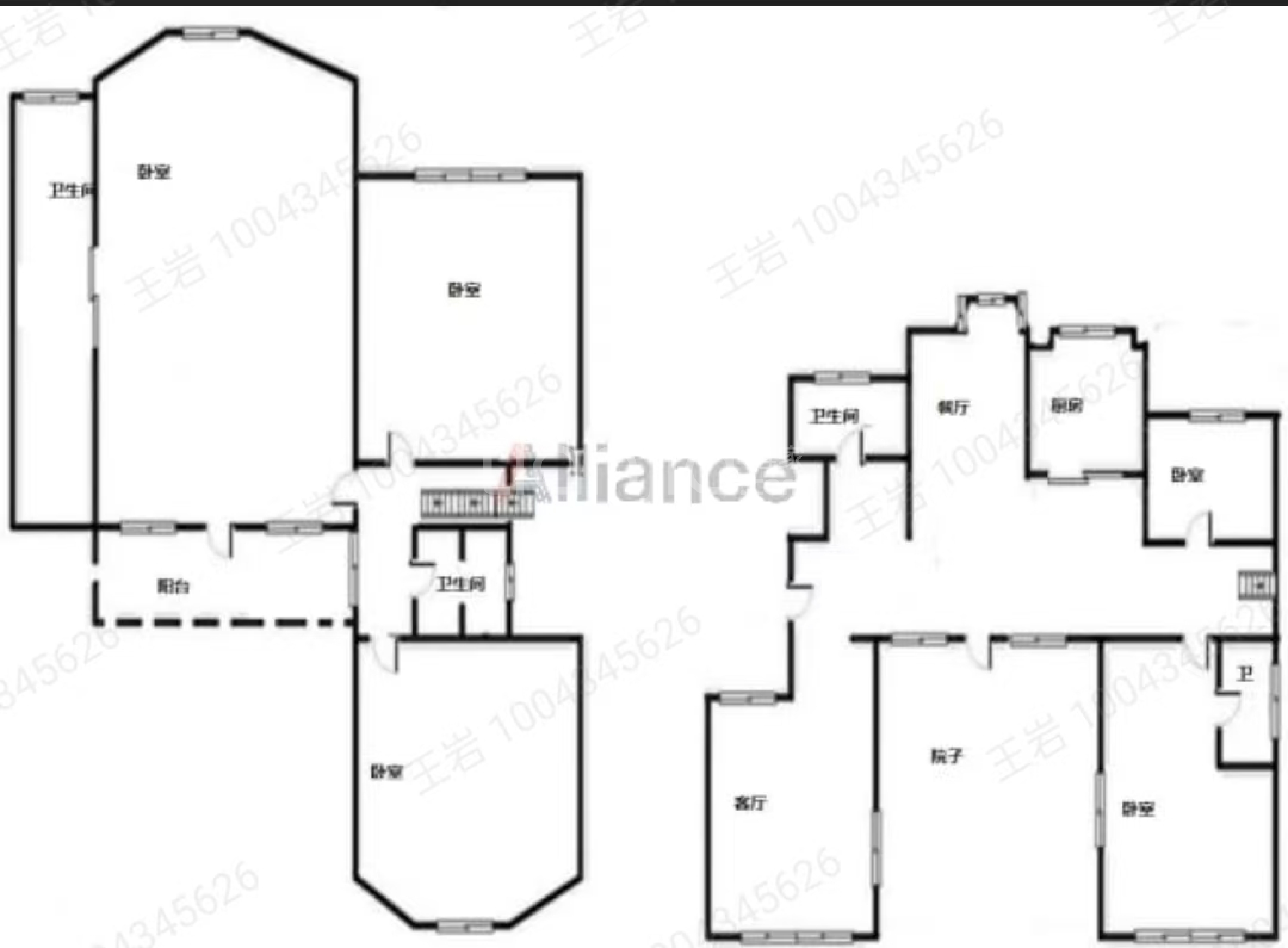 房本满五年 独栋别墅带有院子适合多人口家庭-户型图