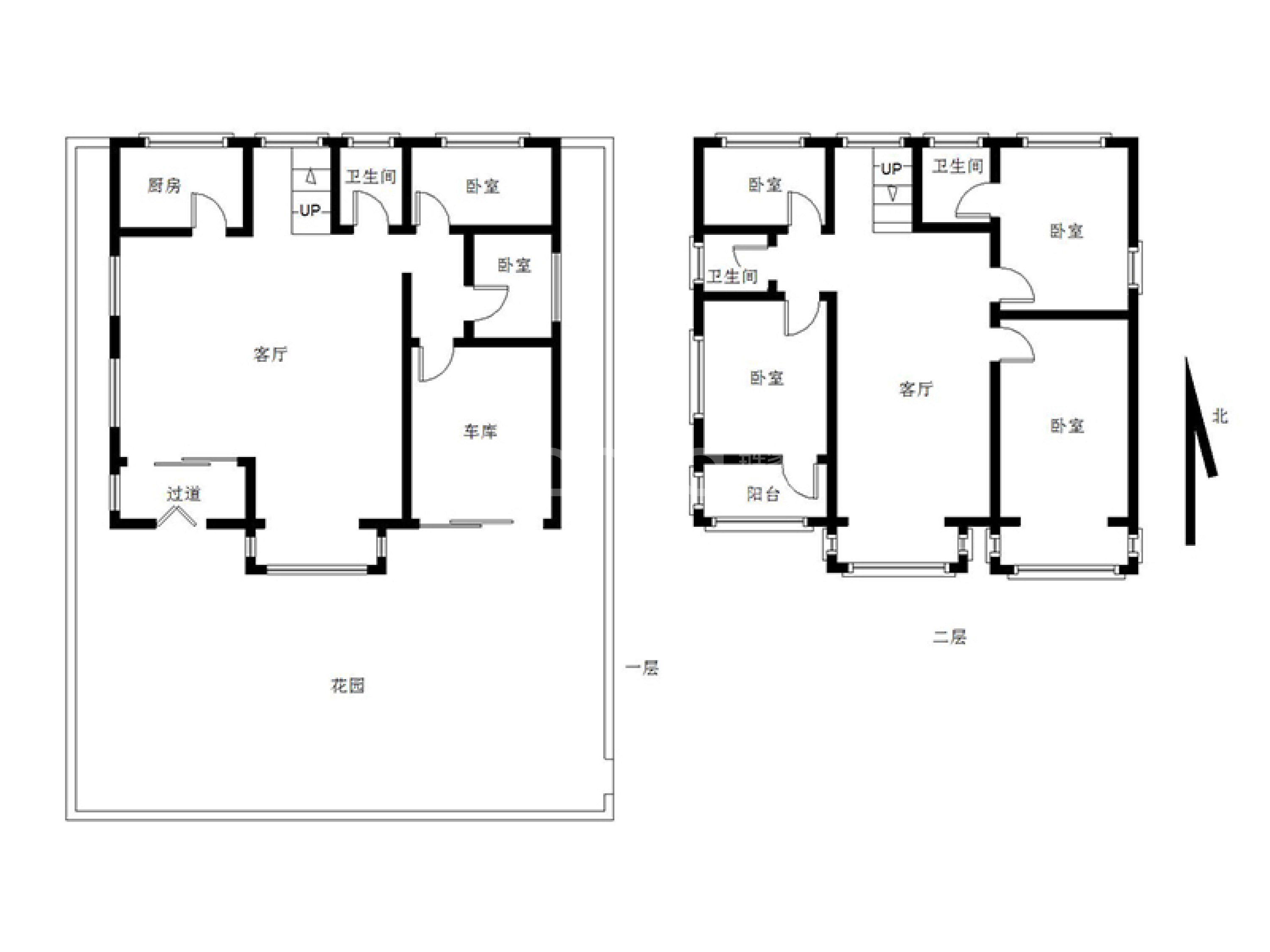 华阳别墅是独栋的，带一个小院，小区环境优美-户型图