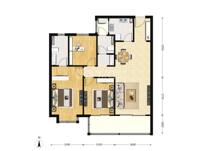 保利城--建面 118m²