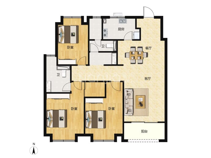 明玥逸庭--建面 119m²