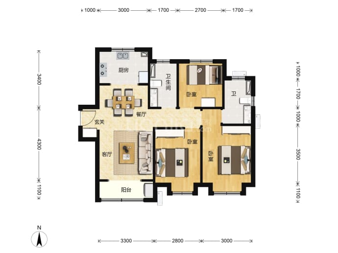 爱情·缤纷里--建面 101m²