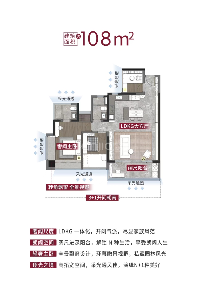 城投天禧--建面 108m²