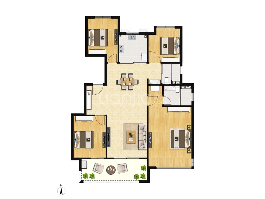 中海熙园户型图(链家网)
