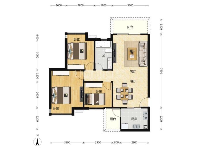 明海雅苑--建面 93m²