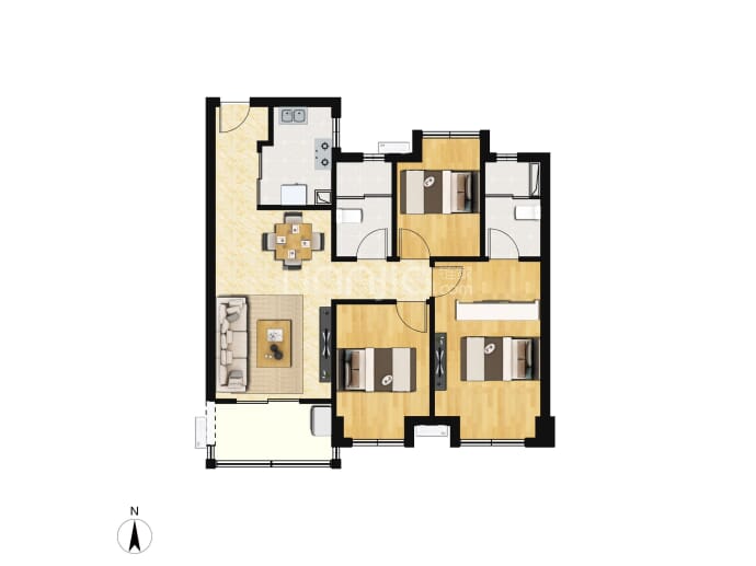 招商华发依云曦城--建面 103m05