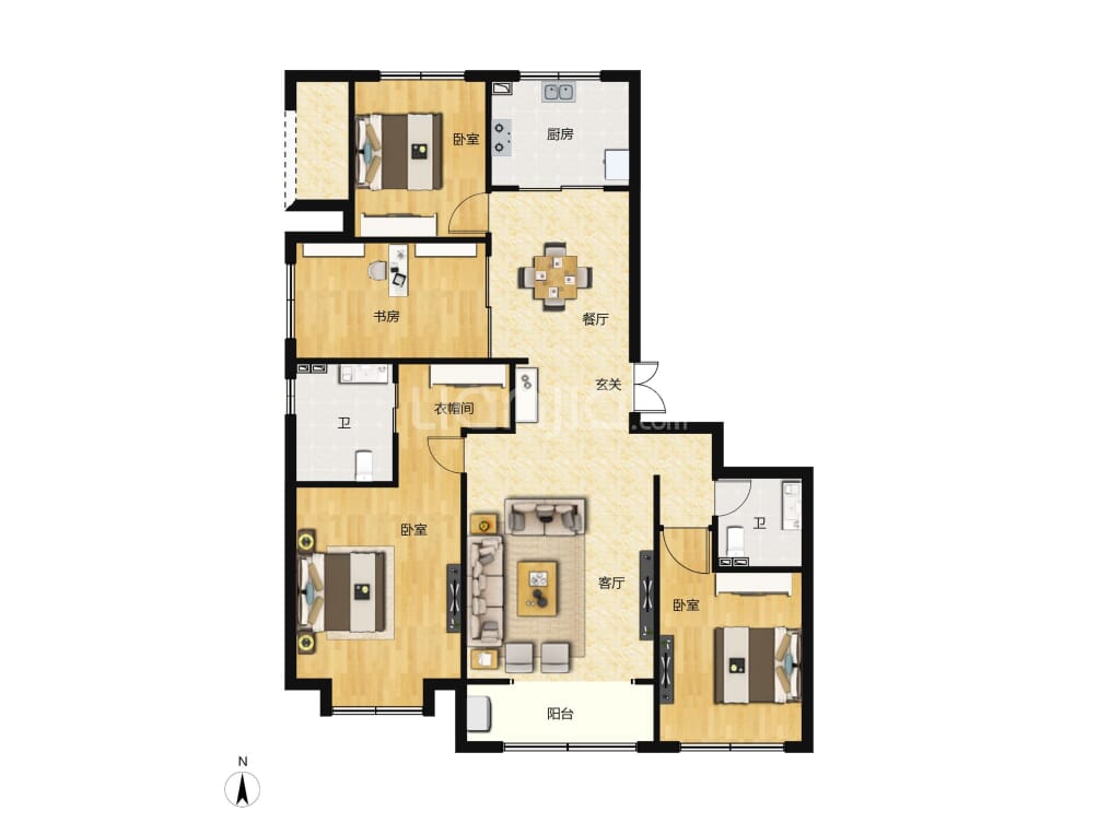 融创中心户型图(链家网)
