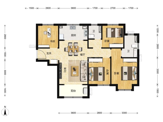 爱情·缤纷里--建面 116m²