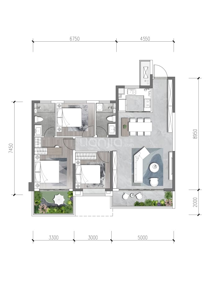 鸿瑞新玺--建面 118m²