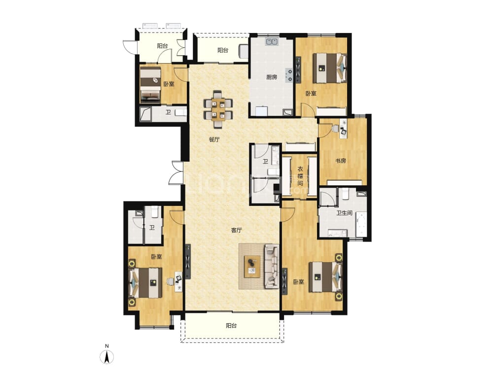 百汇园户型图(链家网)