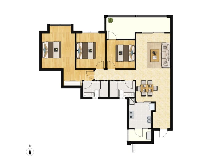 中海渝中云锦--套内 96.86m²