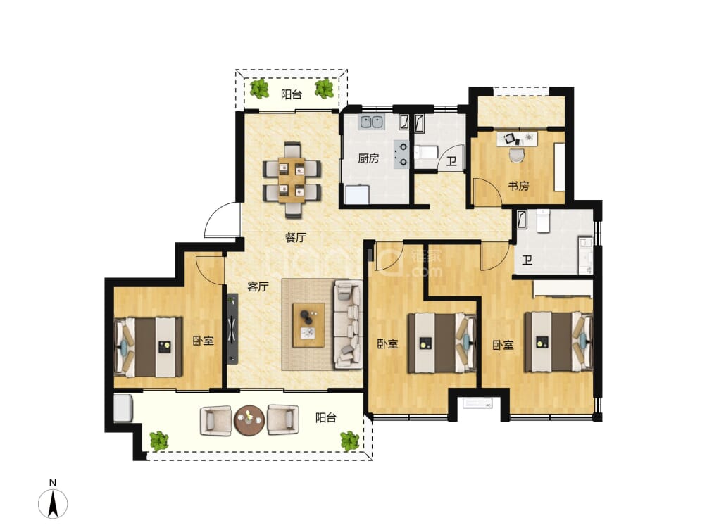 保集东麟府户型图(链家网)