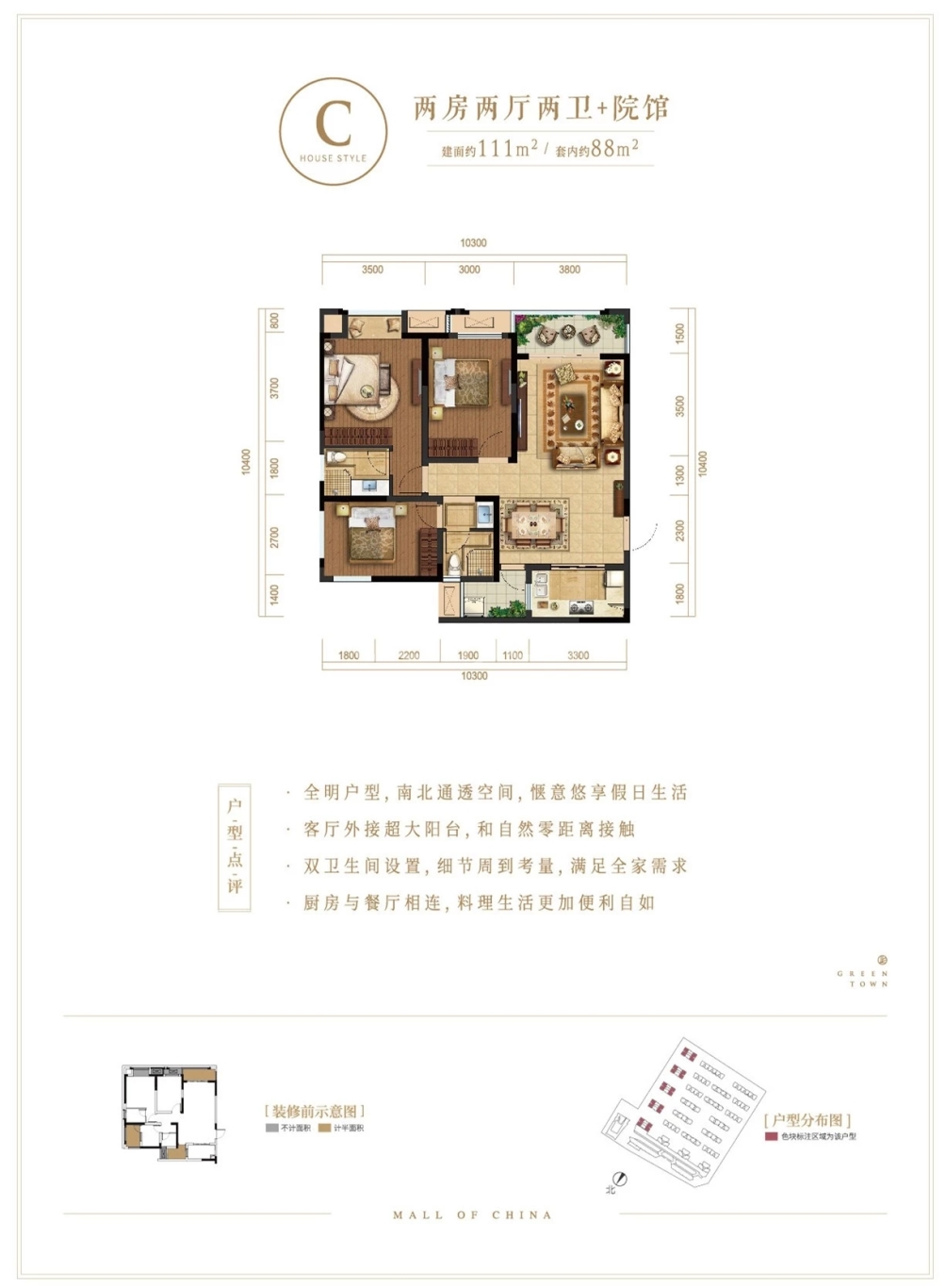 中国摩户型图(链家网)