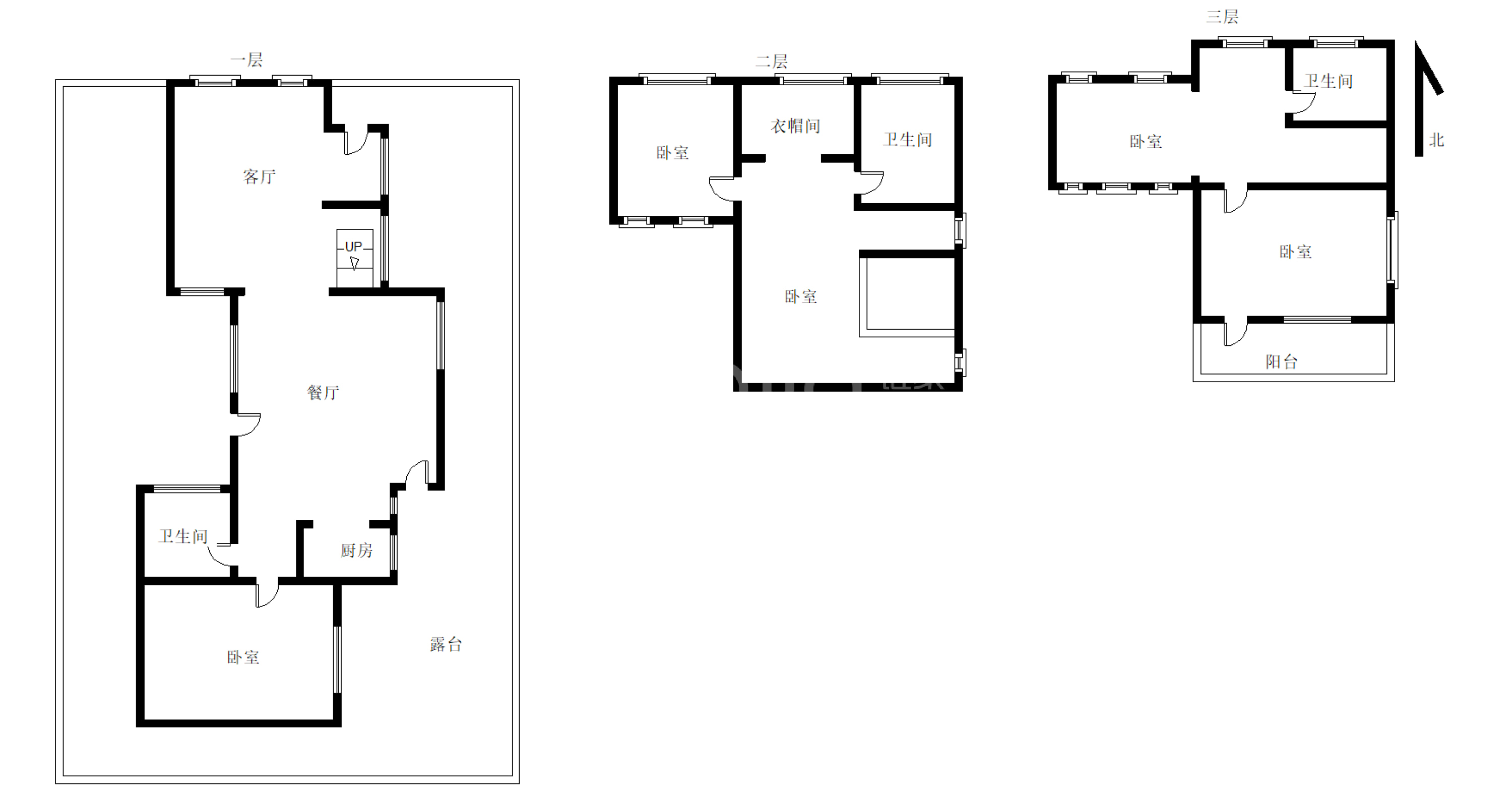 联排类独栋，南北通透，格局好，带院子-户型图