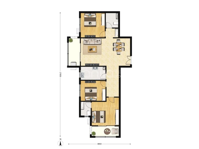 兴庆御苑--建面 126.66m²