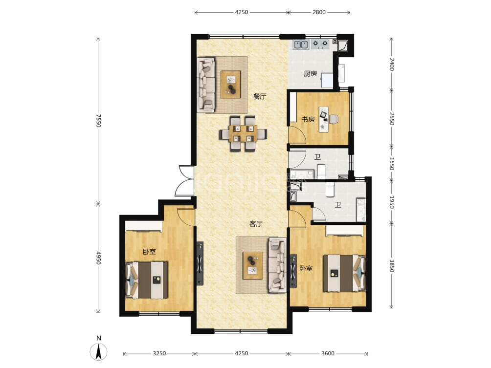 浦江御景湾户型图(链家网)