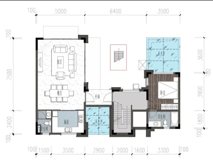 蓝光长岛国际社区--建面 369m²
