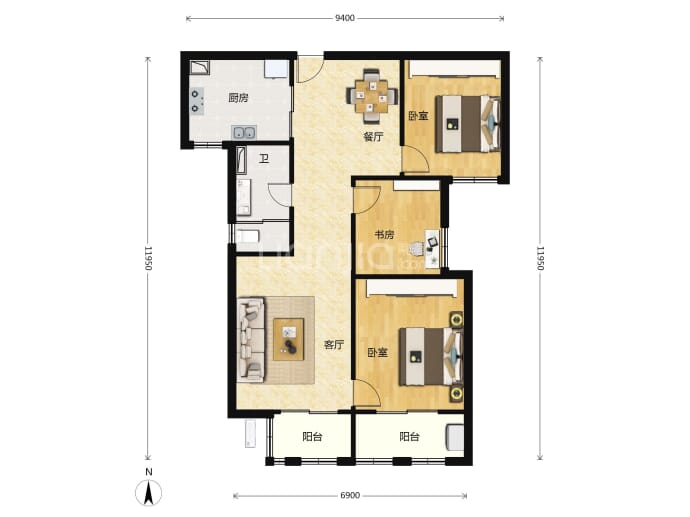 经开·壹号公馆--建面 104.5m²