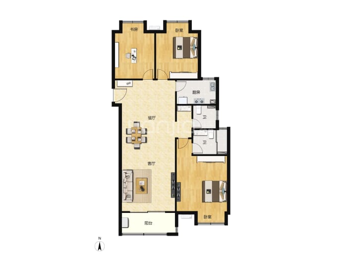 澳门山庄二期--建面 121m²