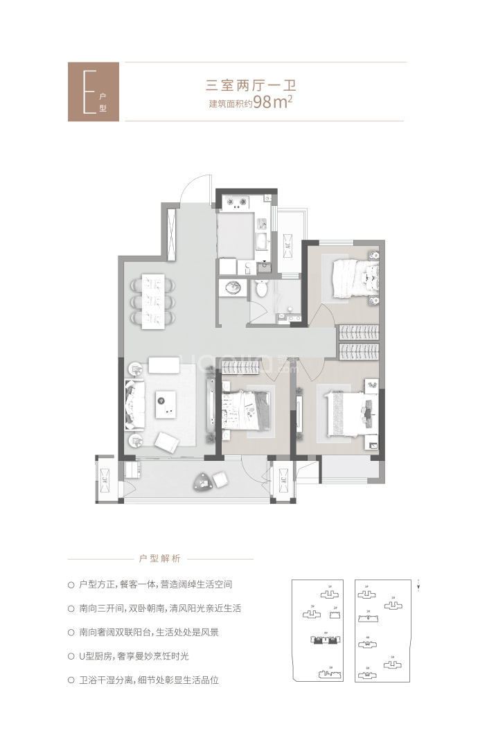 滨河春晓--建面 98m²