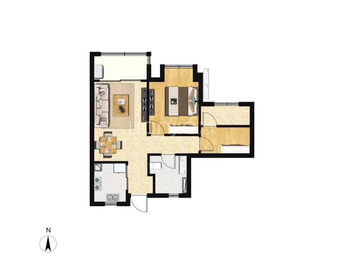 中海渝中云锦--套内 55.36m²