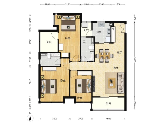 鹏瑞半山云璟--建面 113m²