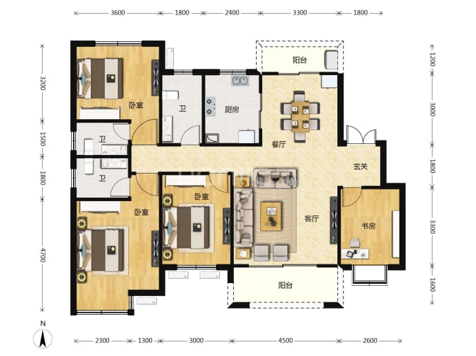 锦顺宸樾府--建面 146.92m²