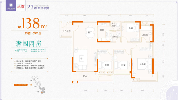 东方名都--建面 138m²