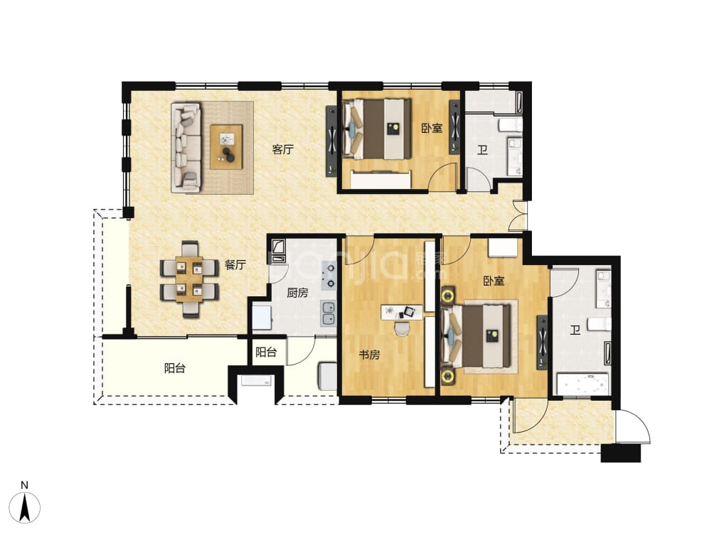 上海长滩户型图(链家网)