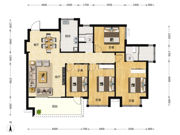 东方尊府--建面 135m²