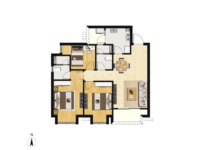 新城光屿--建面 91.59m²