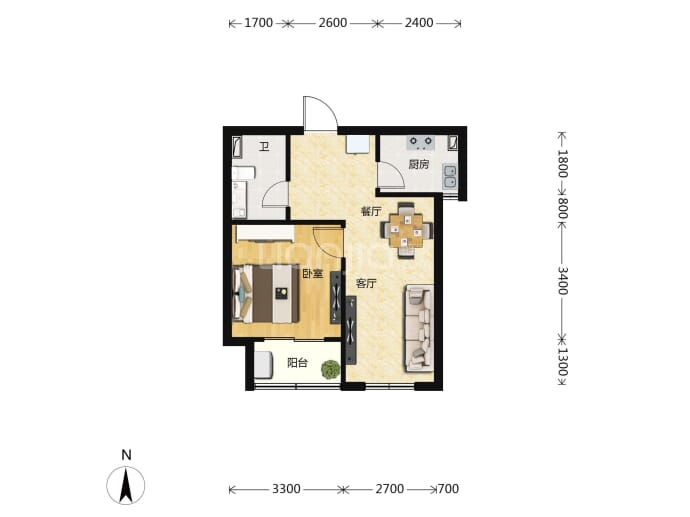 盛世御城4区--建面 61.01m²