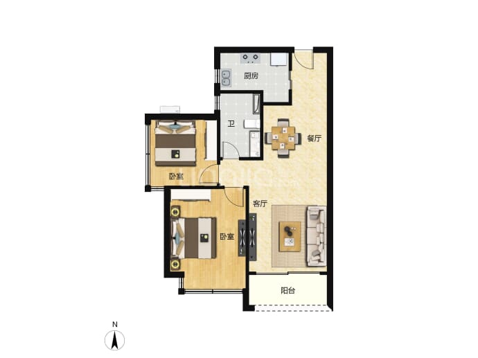 招商臻城花园--建面 81m²