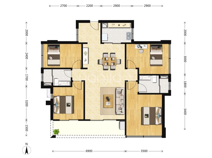 保利招商·锦上--建面 125m²