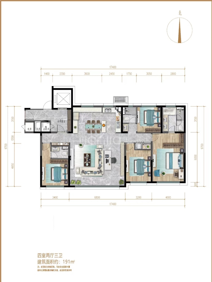 保利和光尘樾--建面 191m²