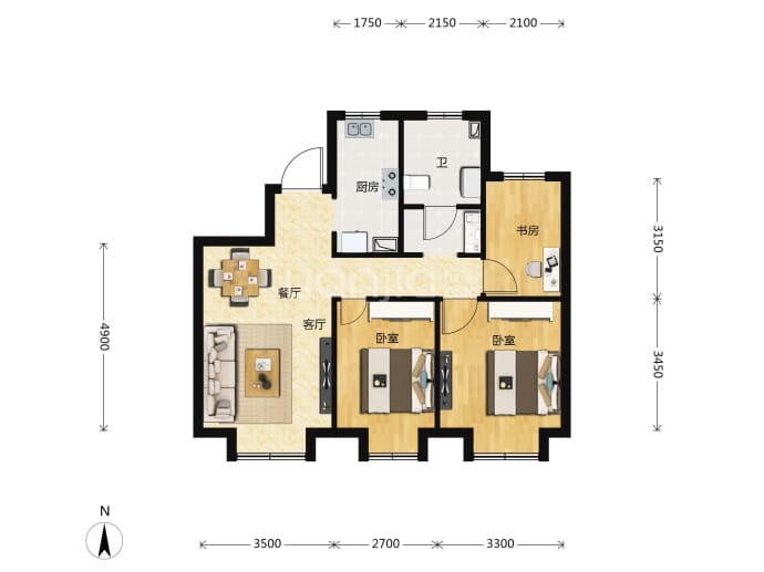 誉东苑--建面 91m²