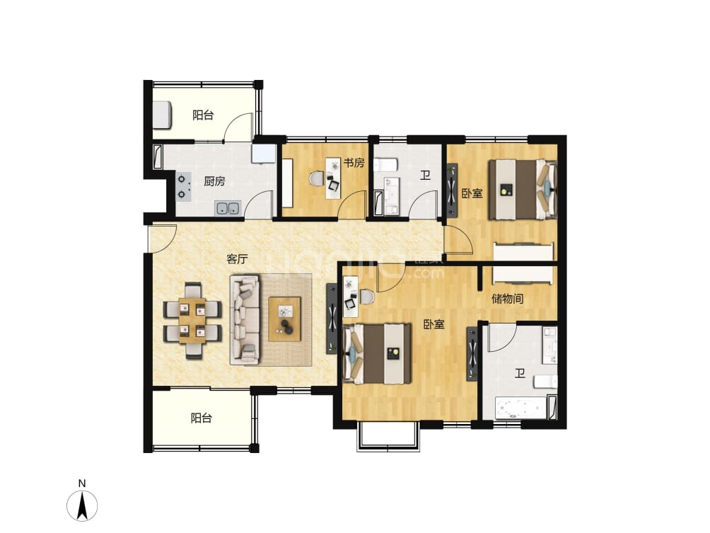 上海长滩户型图(链家网)