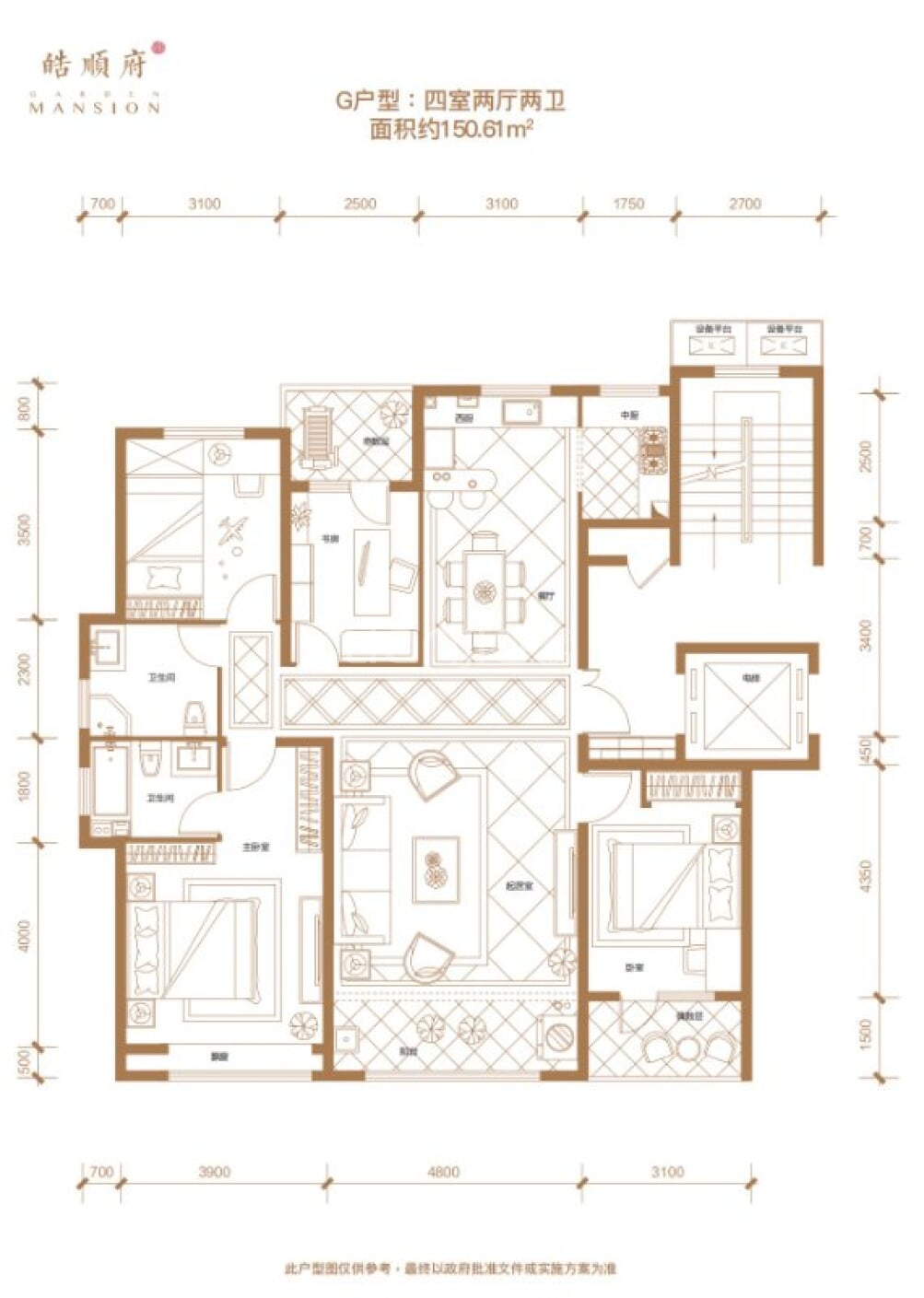 邢台皓顺府户型图(链家网)