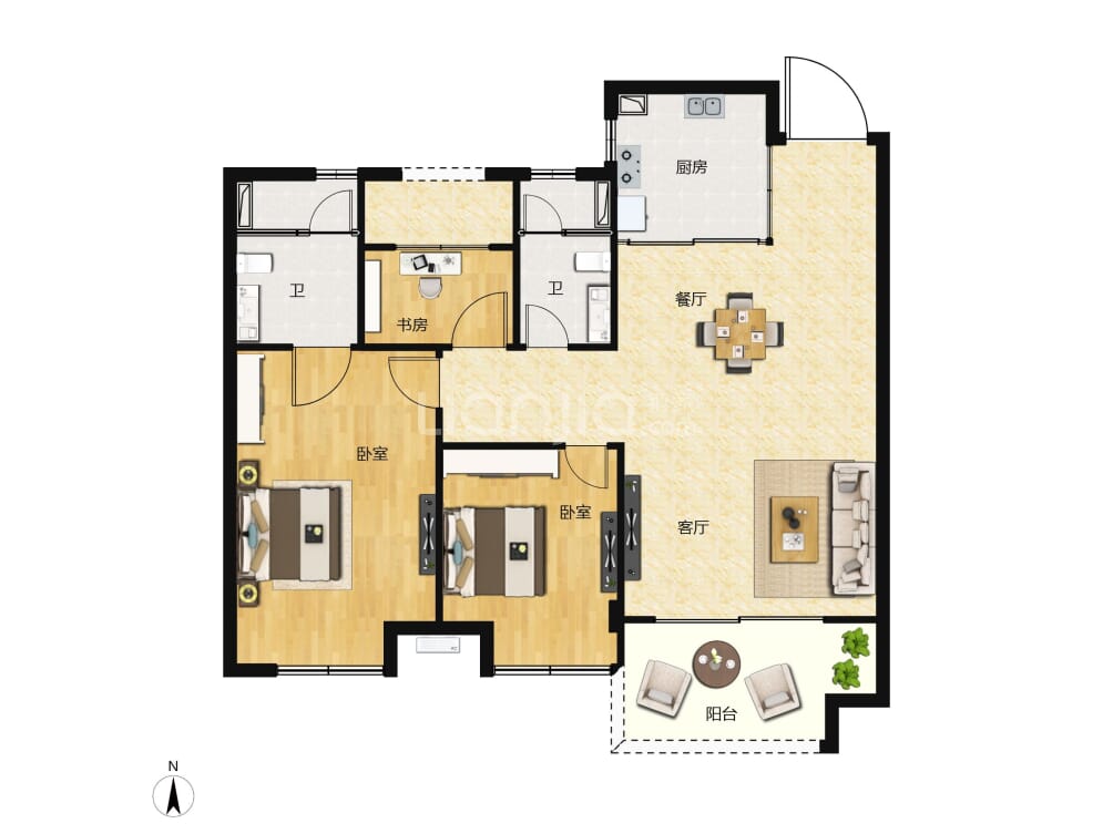 保集东麟府户型图(链家网)