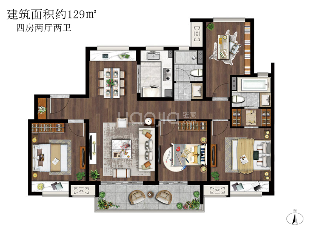 珑悦户型图(链家网)