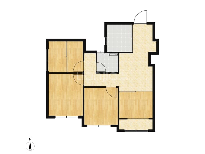 建发书香云锦3室2厅1卫户型图