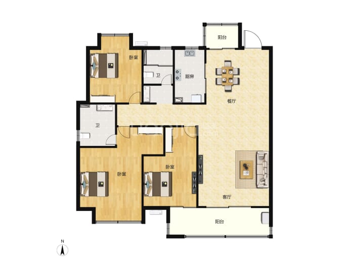 澳门山庄二期--建面 135m²