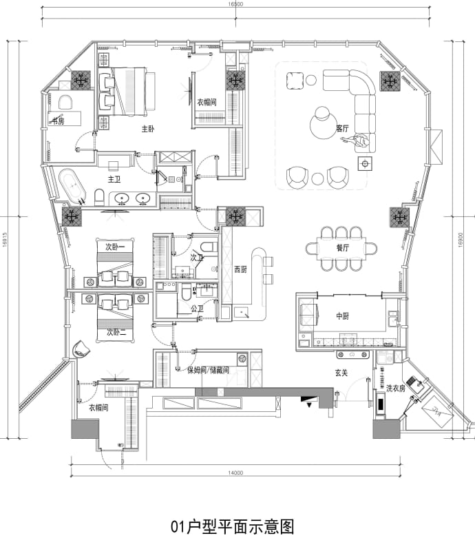 明华誉港城--建面 270m²