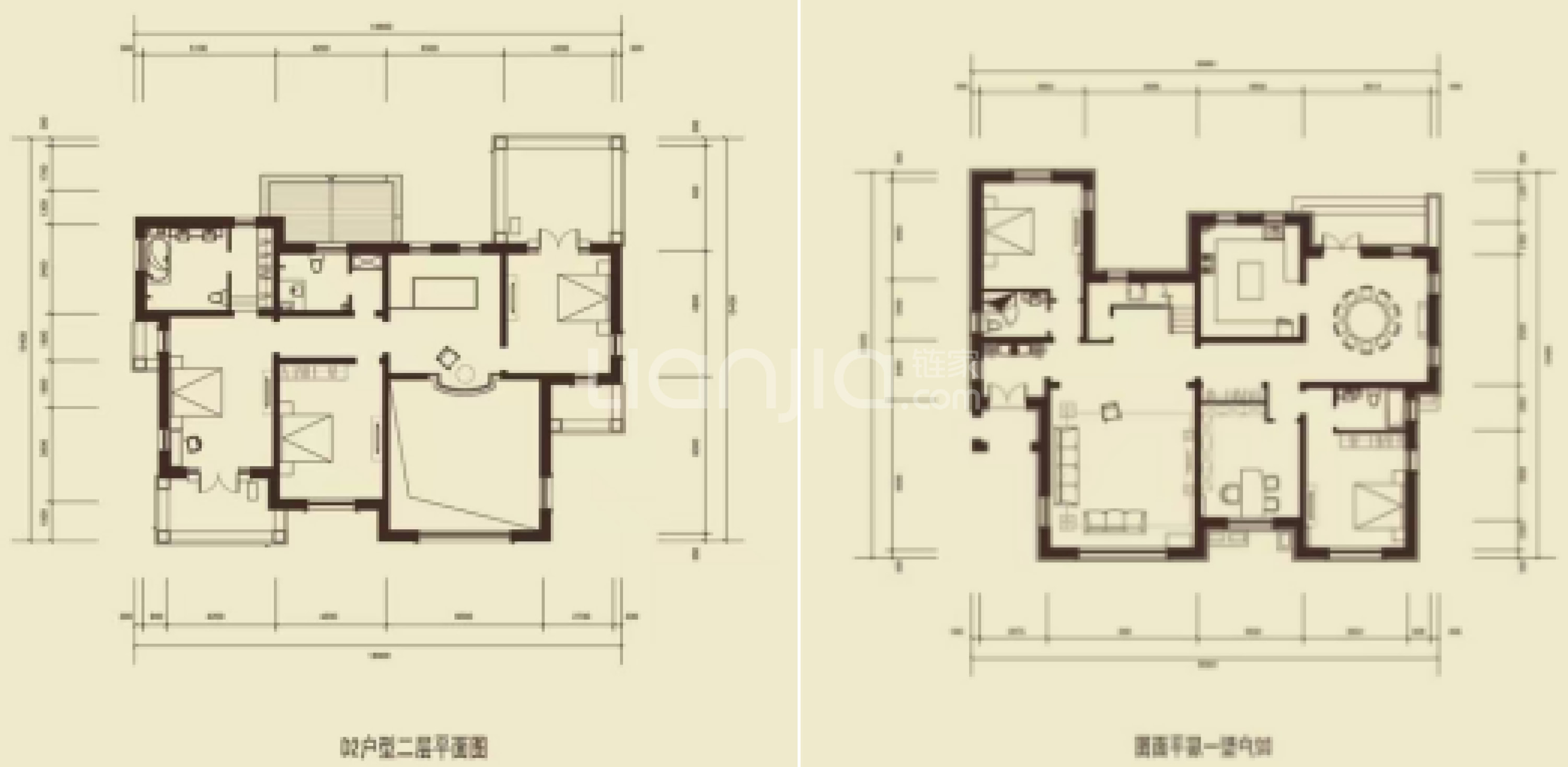 北京西南西京都370平独栋别墅柏林顿水郡四面环院-户型图