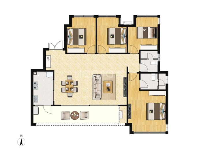 凰腾西宸昱府--套内 97.52m²