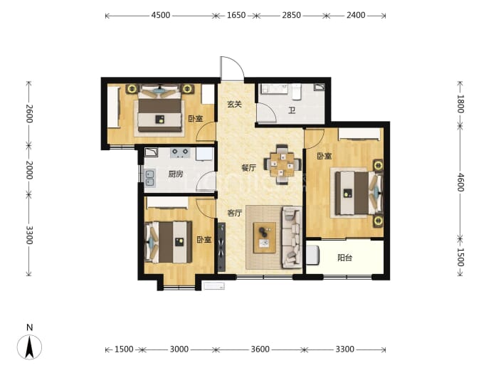 鼎诚·悦玺--建面 99.59m²