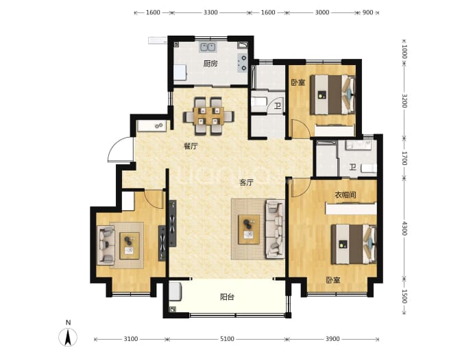 新城云樾玖璋--建面 128m²