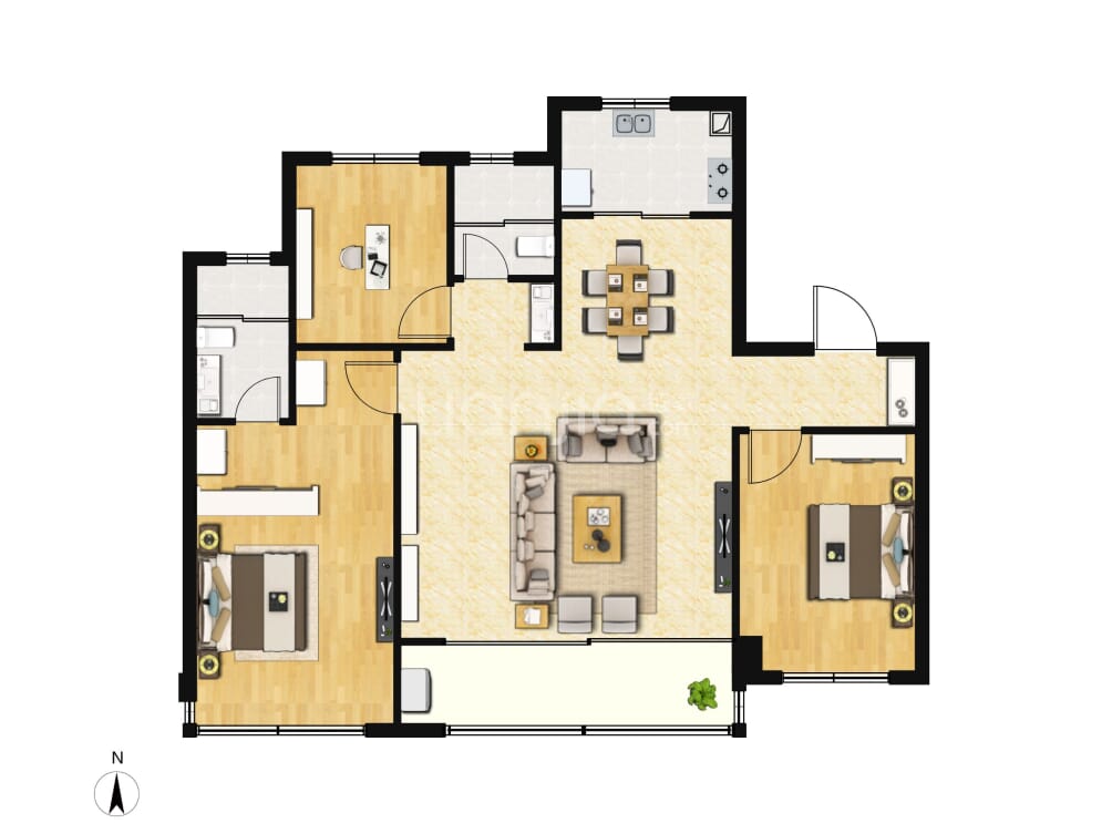 中建星光城市户型图(链家网)